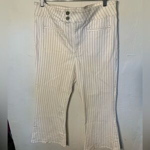 Frame Denim striped cropped flare